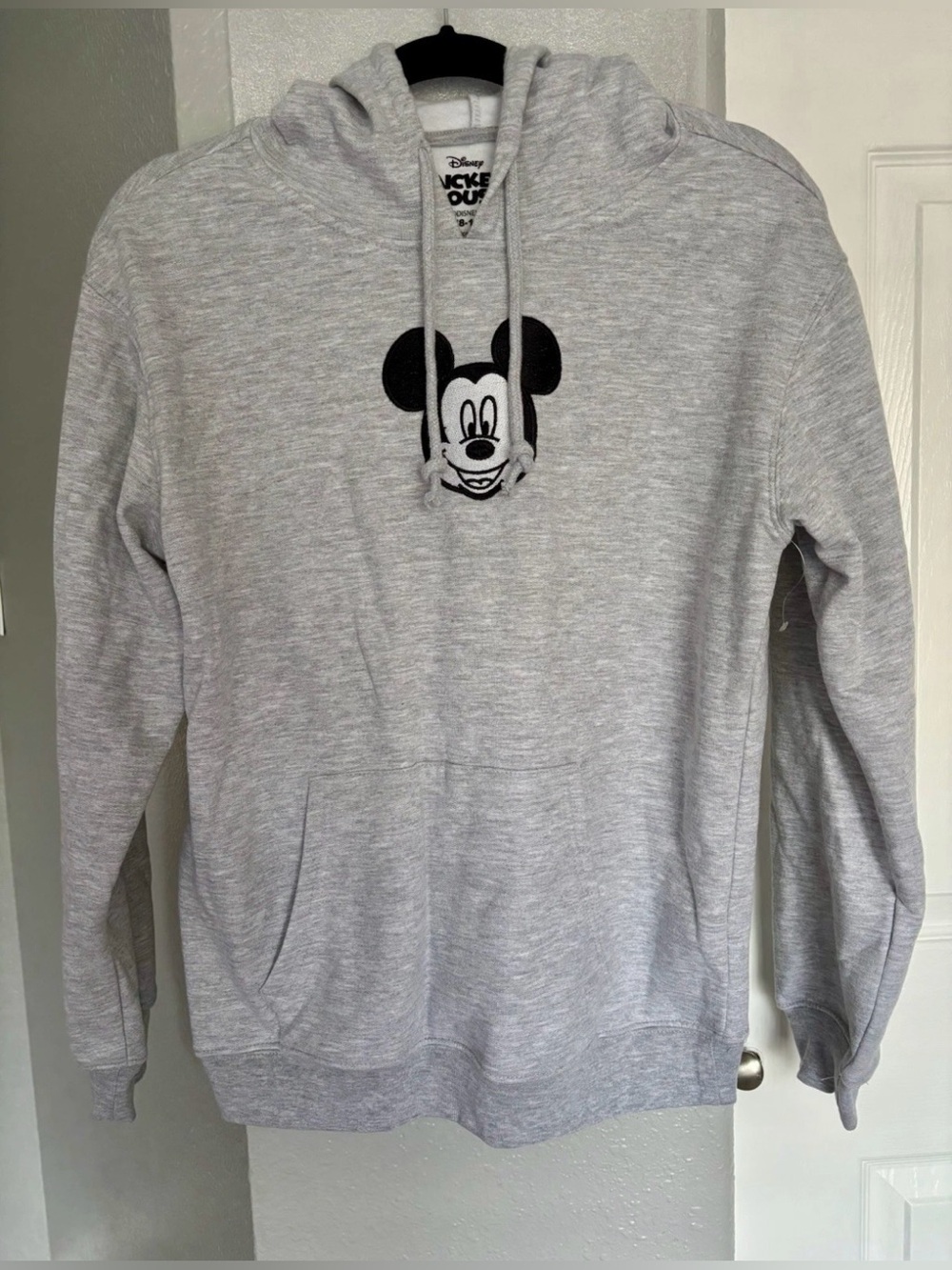 Disney Gray Mickey Mouse Pullover Hoodie for Men